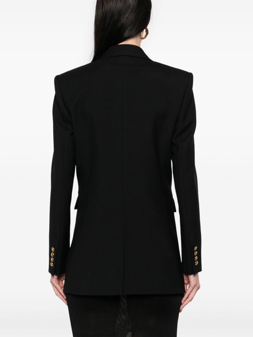 wool gabardine blazer - 4