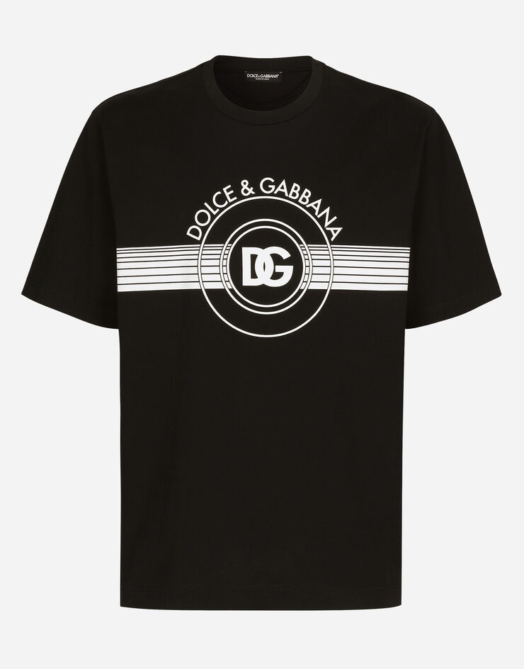 Cotton interlock T-shirt with DG logo print - 1