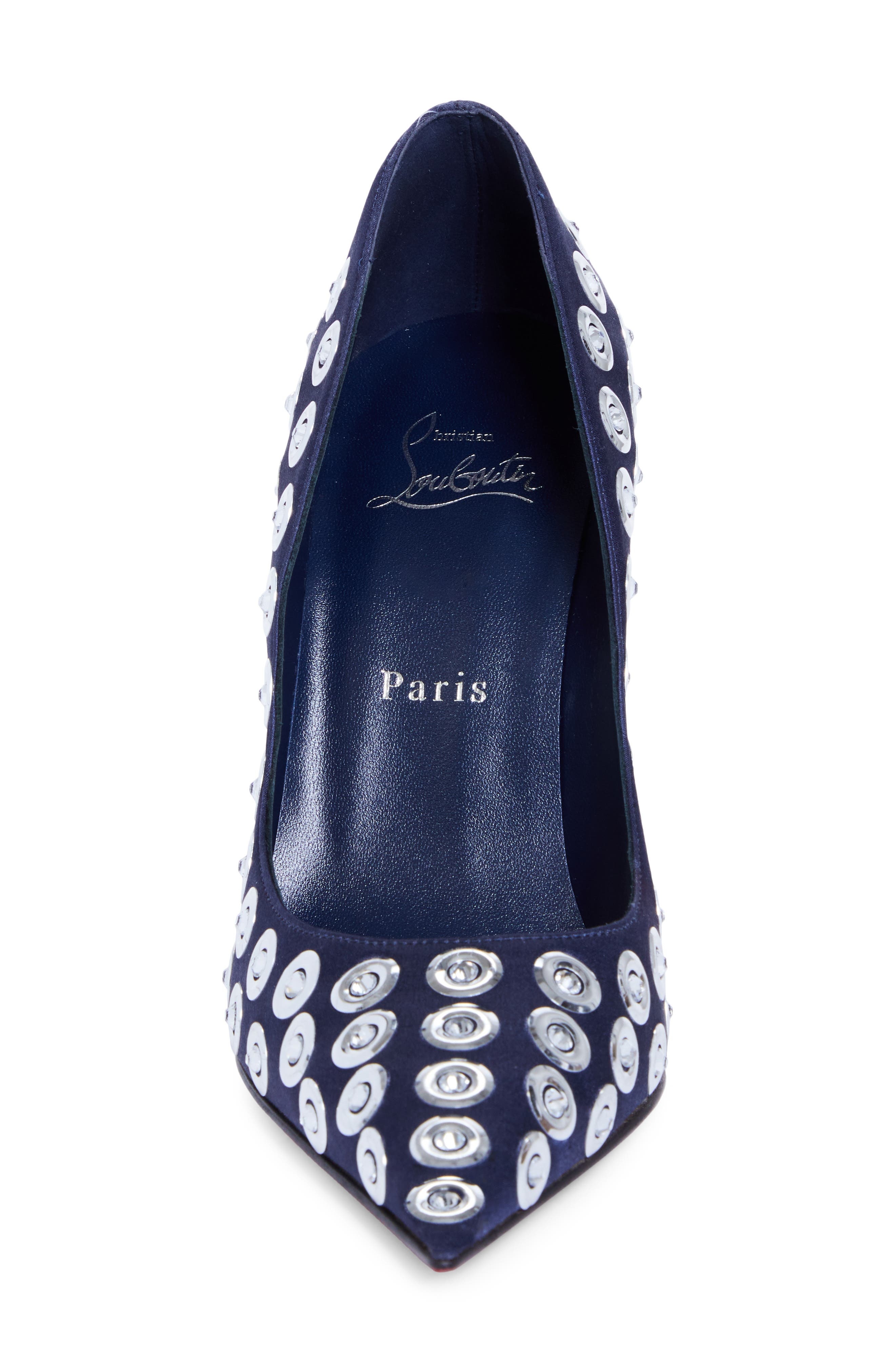 Christian Louboutin Miss Z Boum Boum Mirror Pump in Zaffiro/Sv-Cry/Lin at Nordstrom - 4