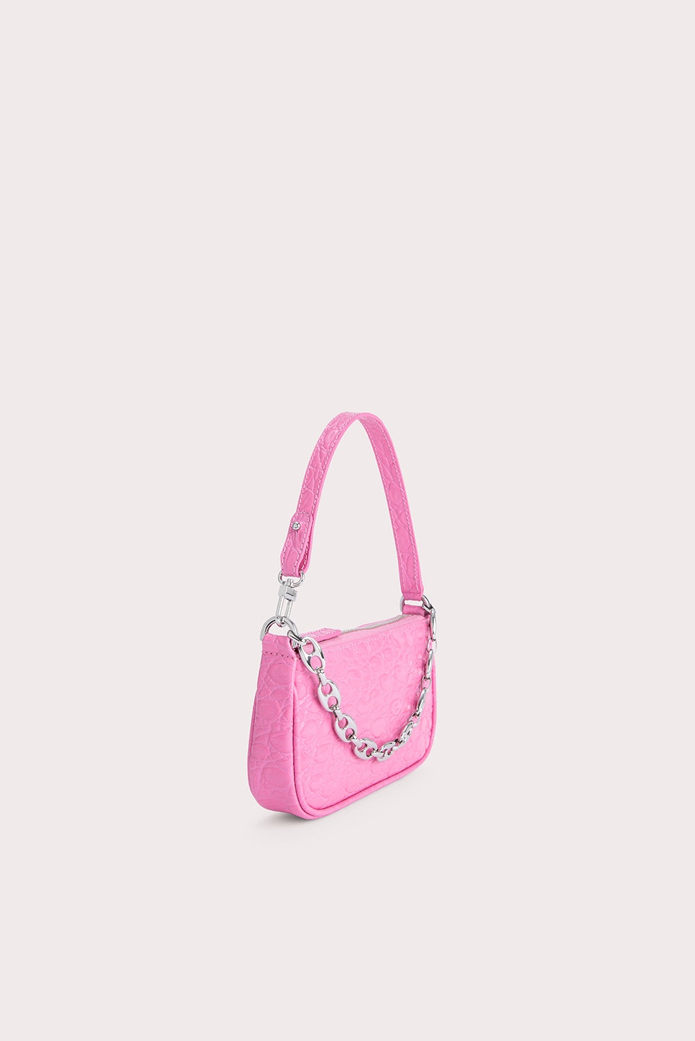 Mini Rachel Lipstick Circular Croco Embossed Leather - 2