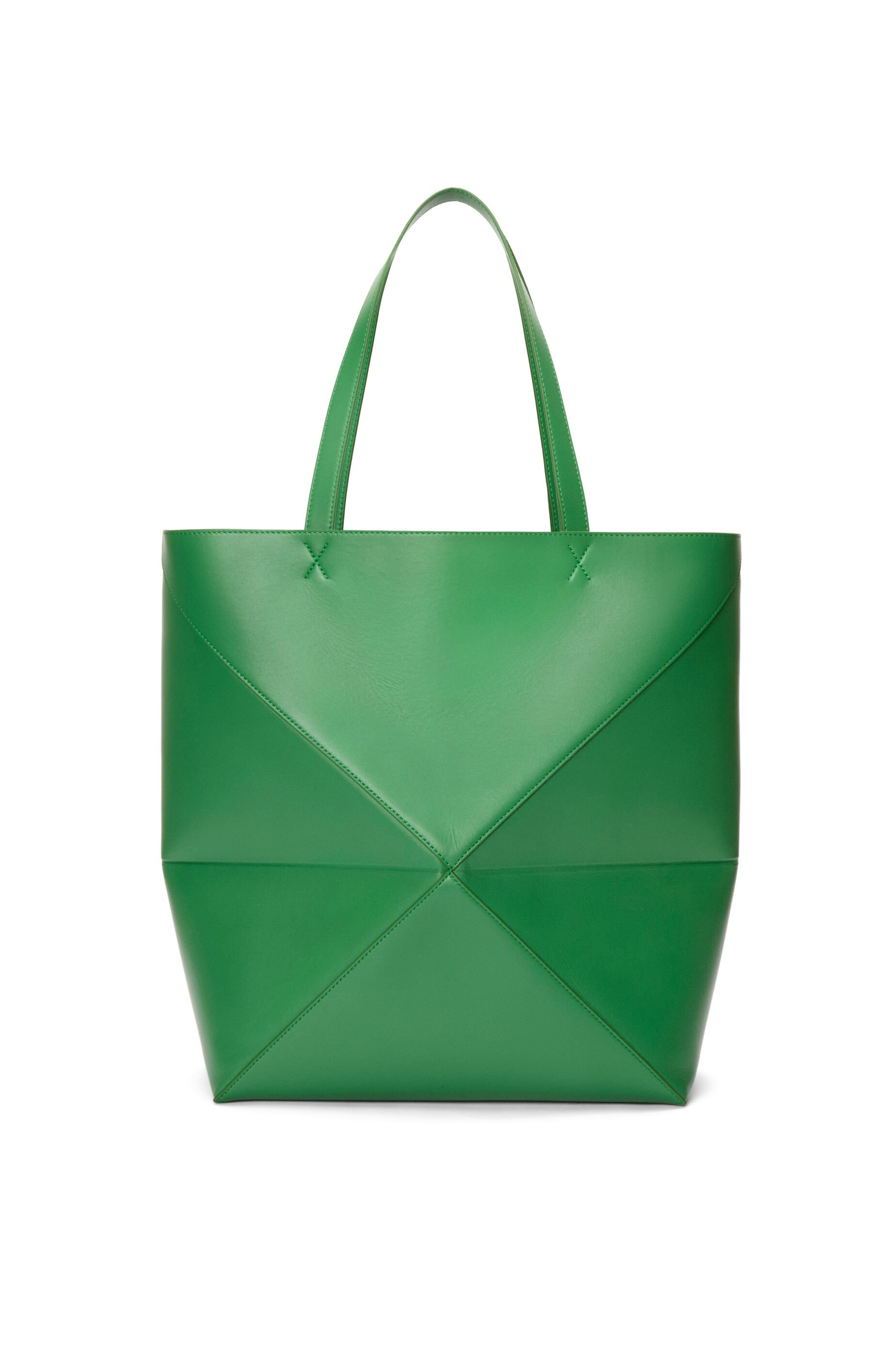 XL Puzzle Fold tote in shiny calfskin - 5