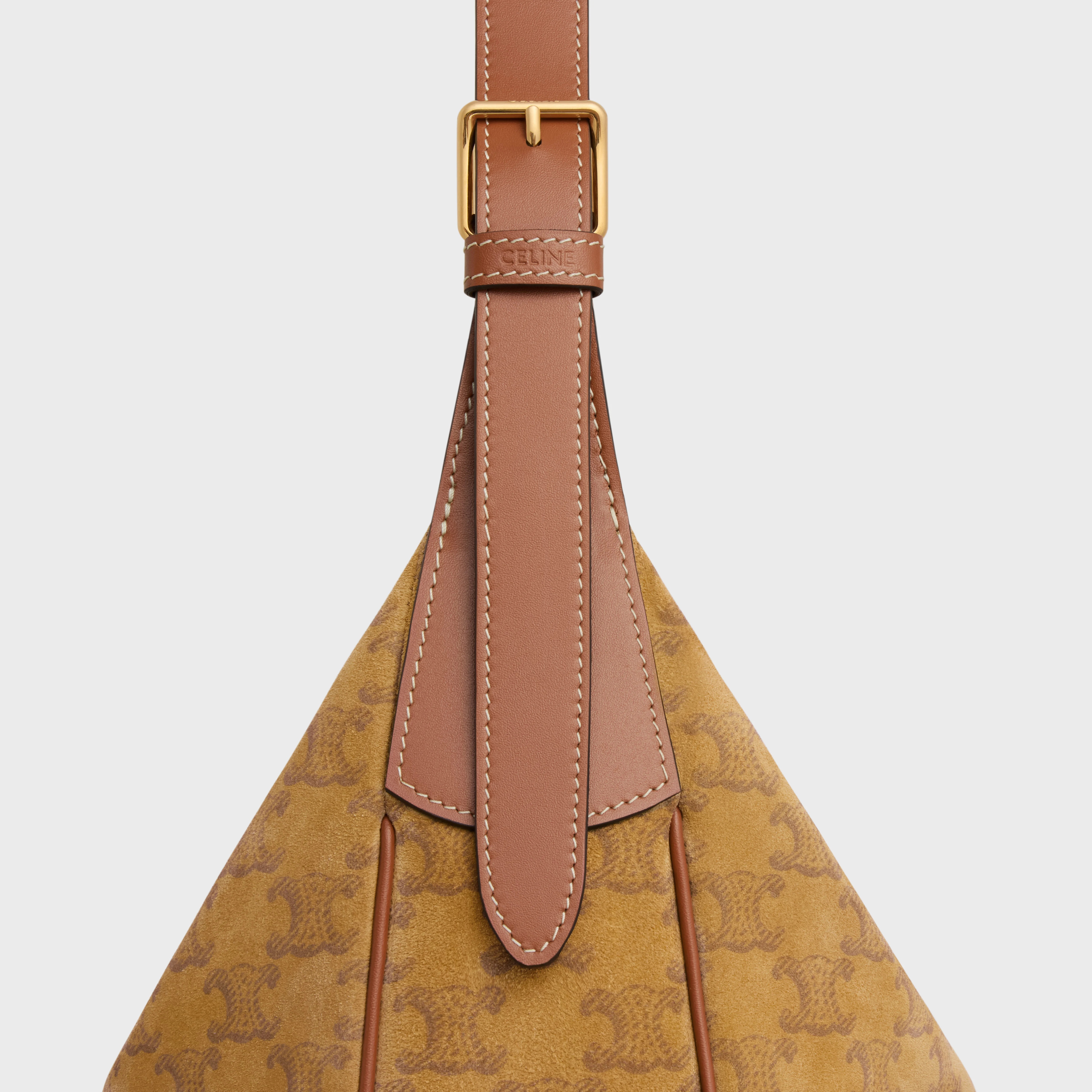 MEDIUM HELOÏSE BAG CUIR TRIOMPHE in SUEDE CALFSKIN WITH TRIOMPHE ALL-OVER - 4