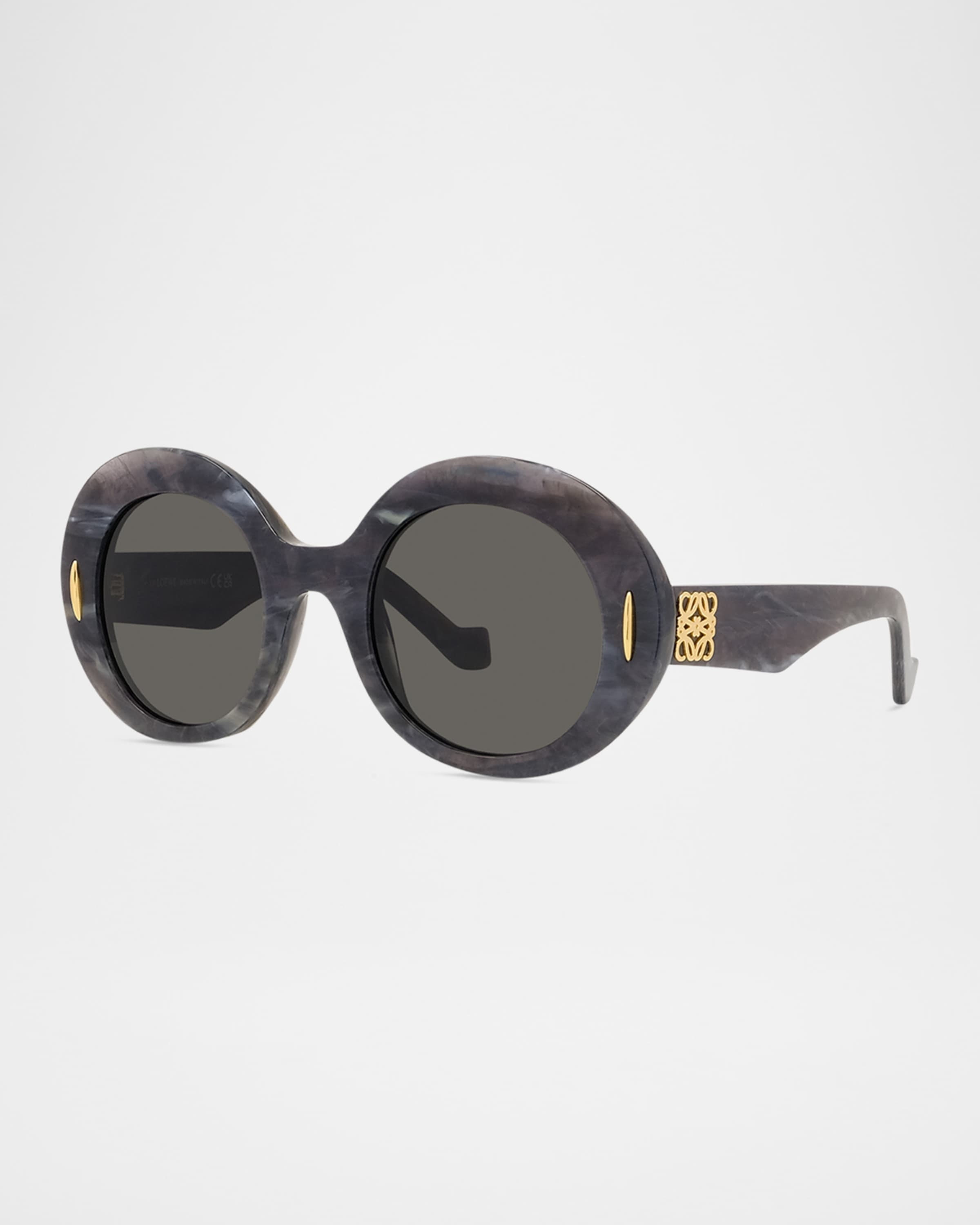 Oval Acetate Sunglasses W/ Anagram - 1