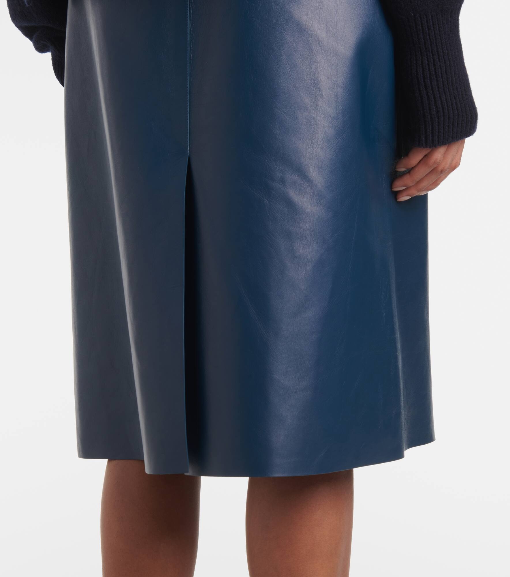 Leather pencil skirt - 5