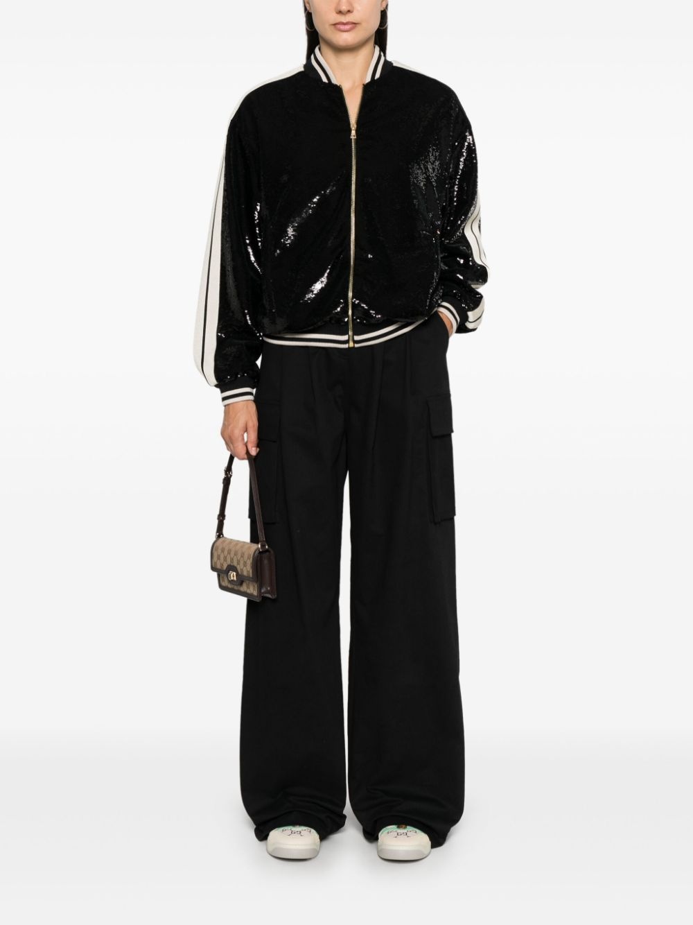 sequinned bomber jacket - 2