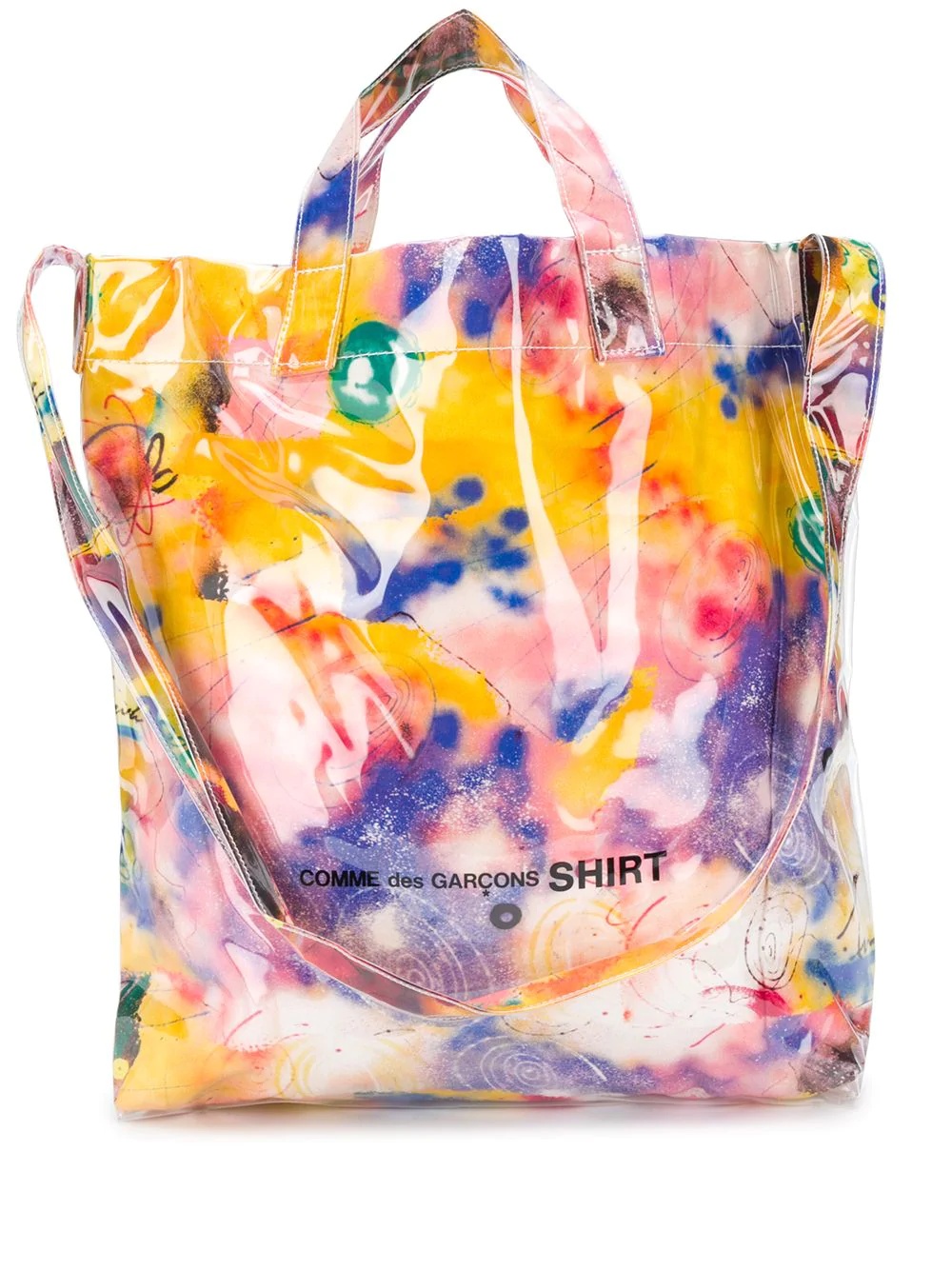 abstract print shoulder bag - 1