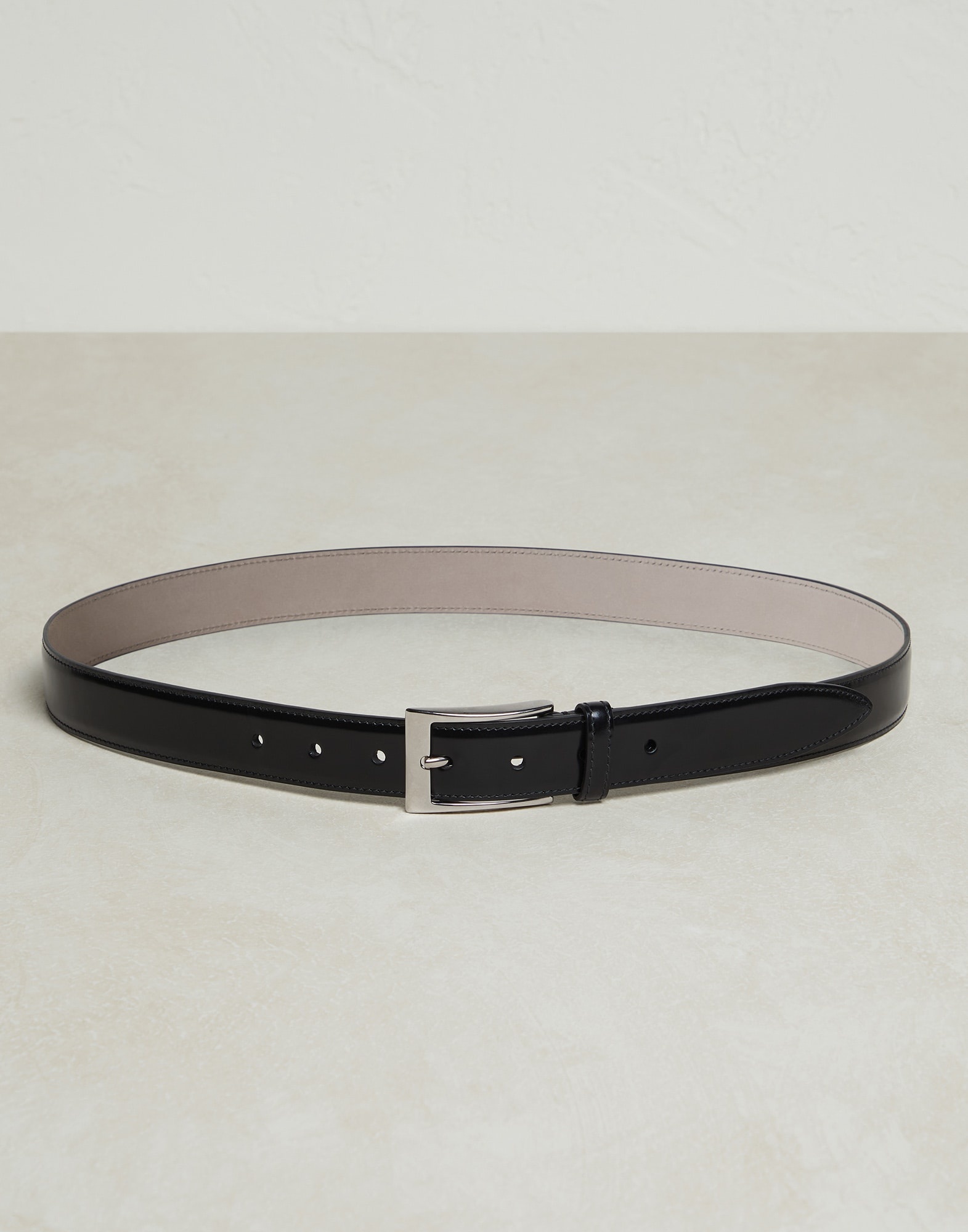 Formal calfskin belt with square buckle - 1