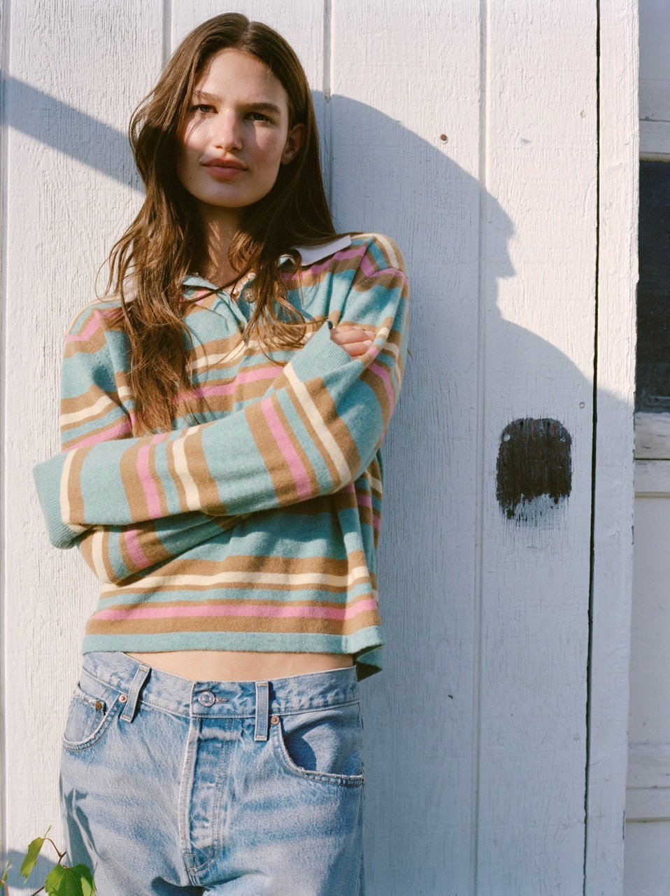 Cropped Stripe Rugby - 5