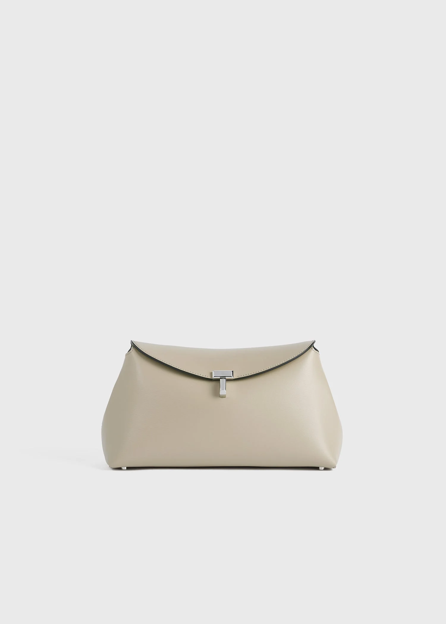 T-lock leather clutch fawn - 1