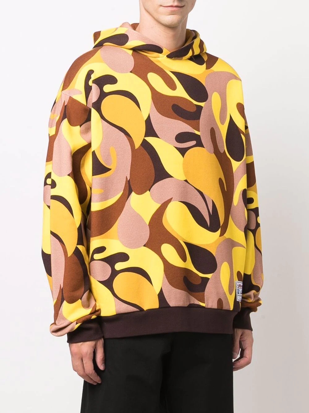 abstract camouflage-print hoodie - 3