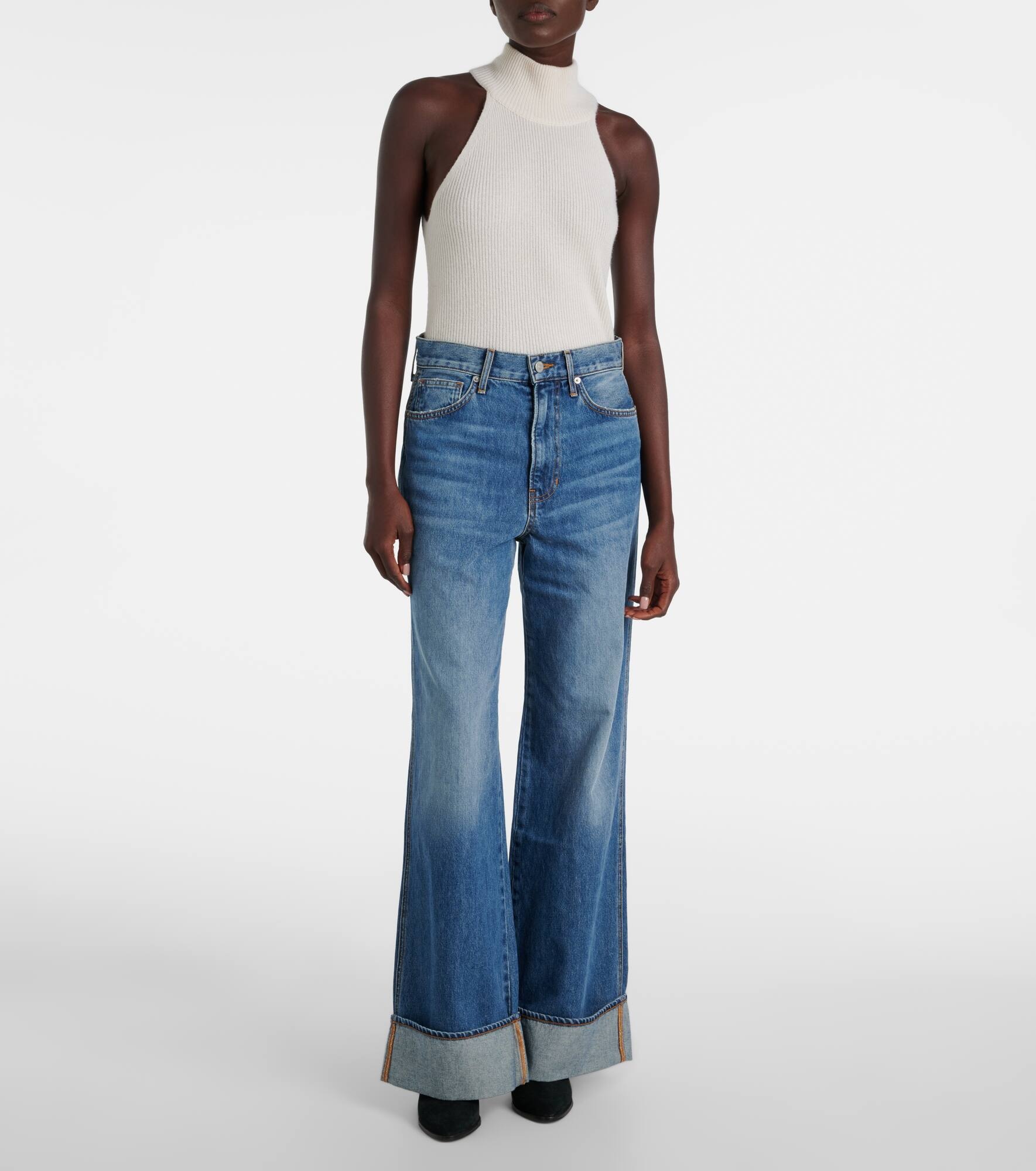 Taylor high-rise wide-leg jeans - 7