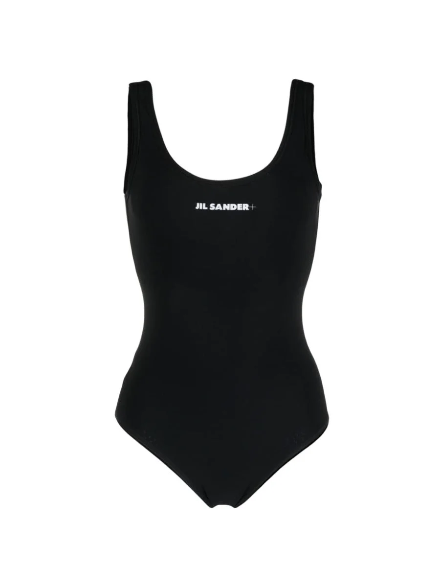 JIL SANDER Scoop-back Logo-print Swimsuit - 1