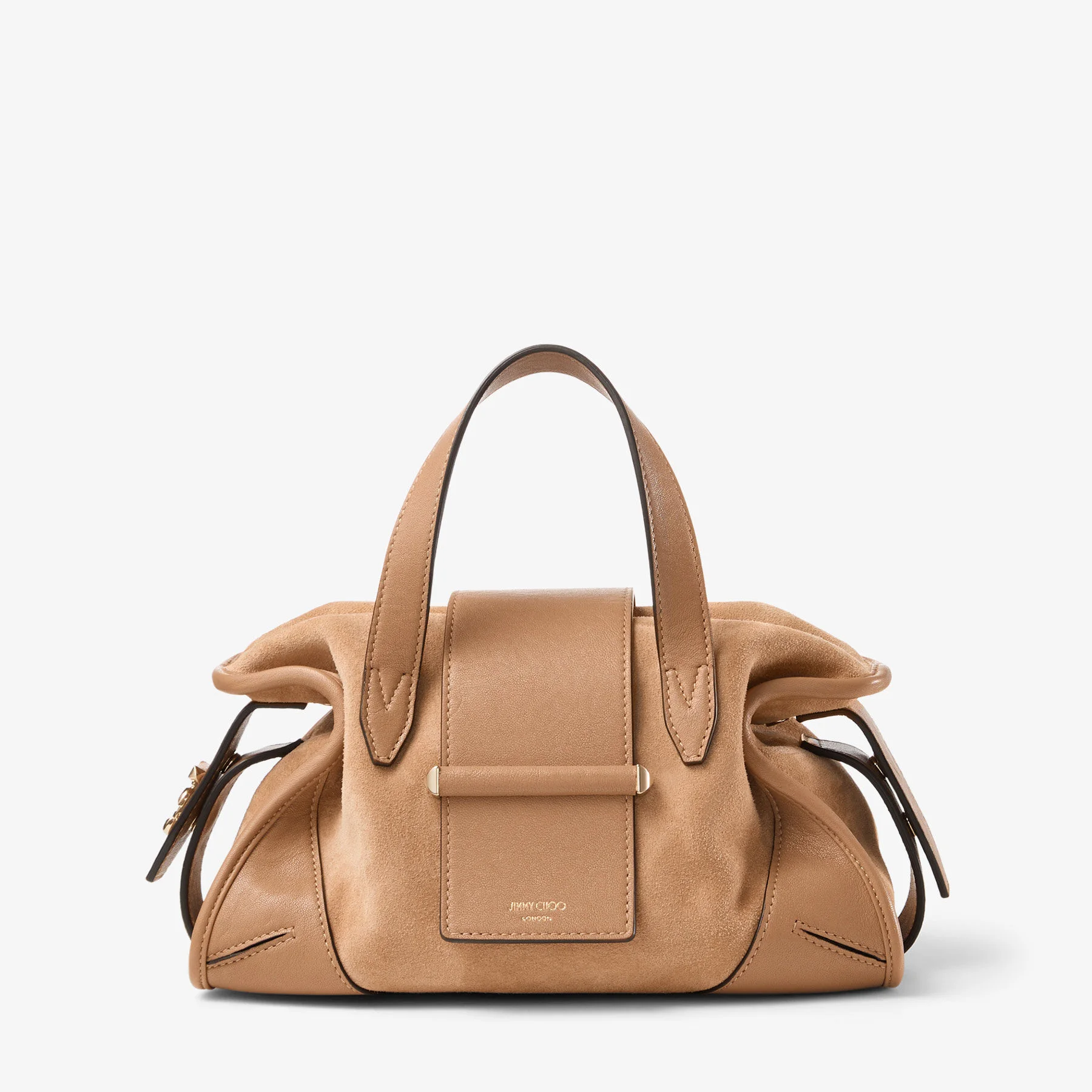 Bar Holdall Small Toffee Suede and Biker Leather Holdall Bag - 1