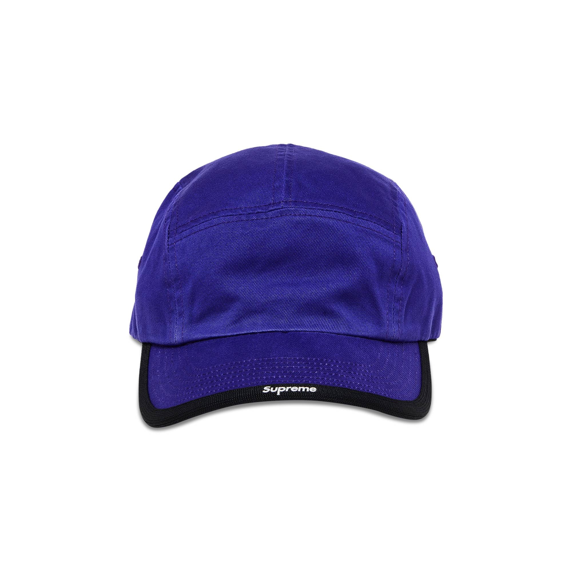 Supreme Visor Logo Camp Cap 'Blue' - 1