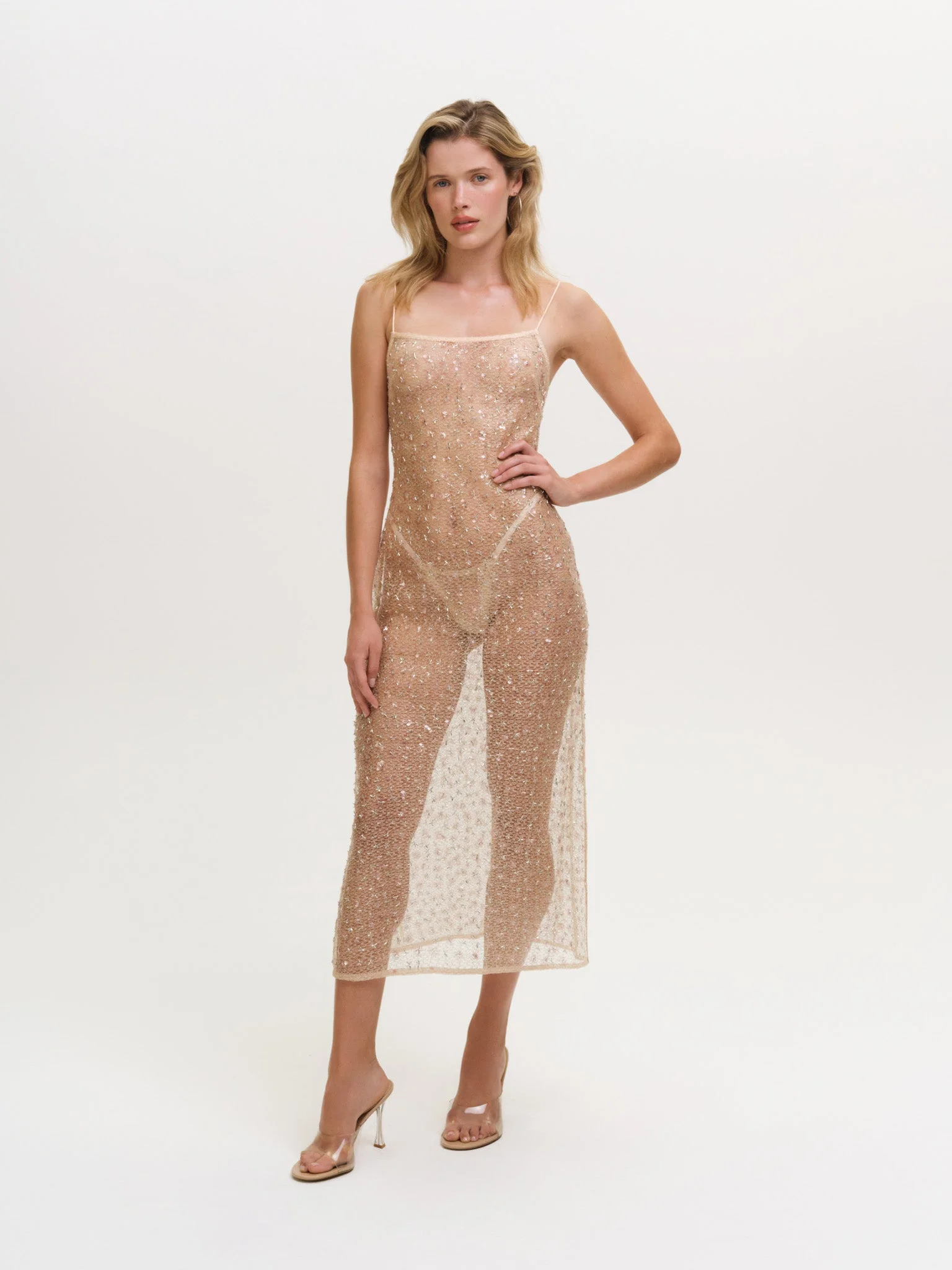 Washed Ashore Midi Slip Dress - 1