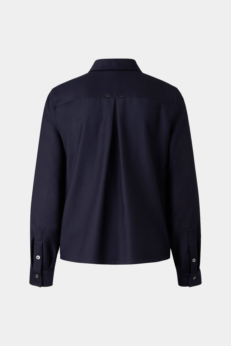 BOGNER Edina flannel blouse in Navy blue outlook