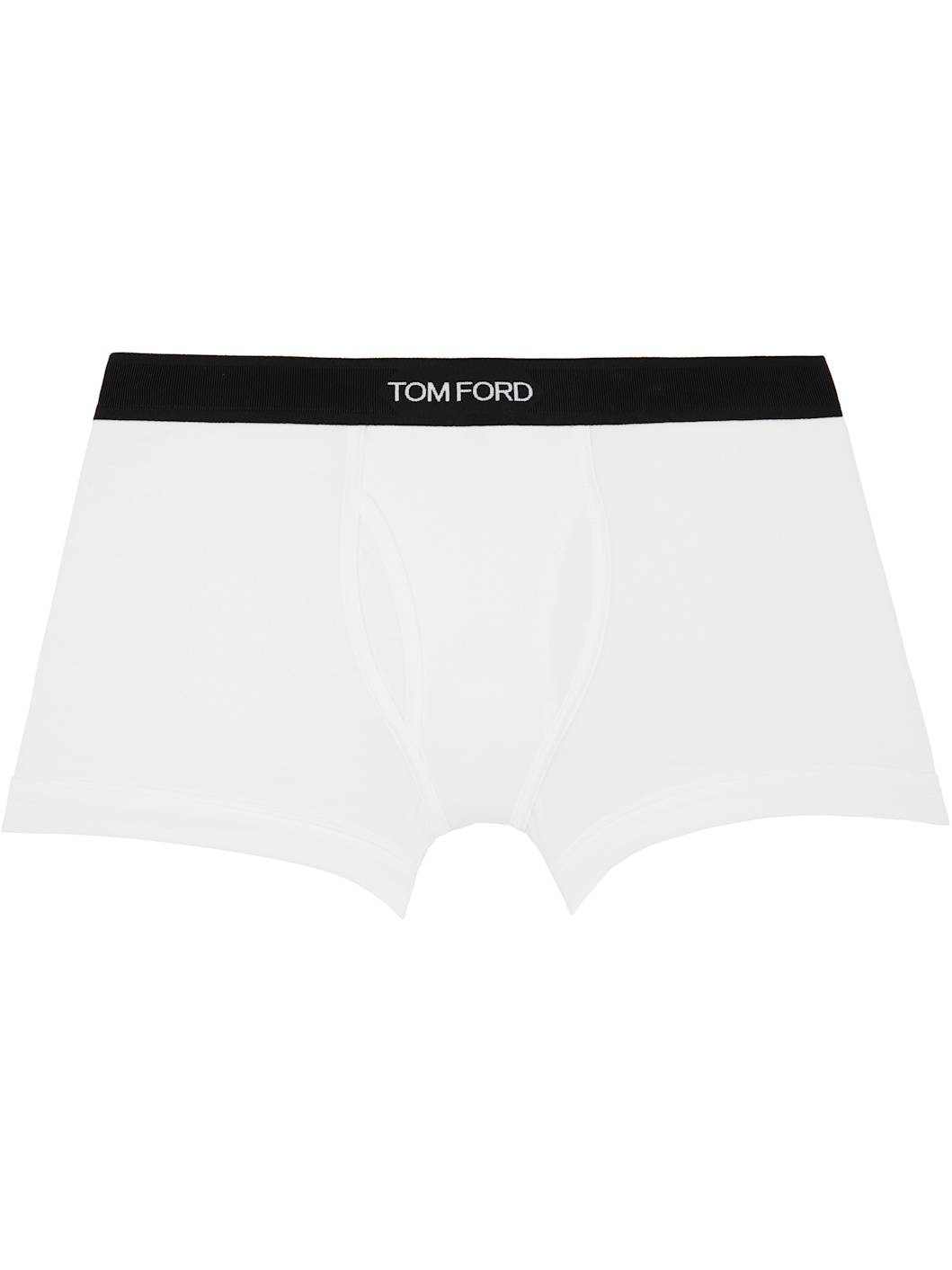 Two-Pack Black & White Cotton Boxer Briefs - 2