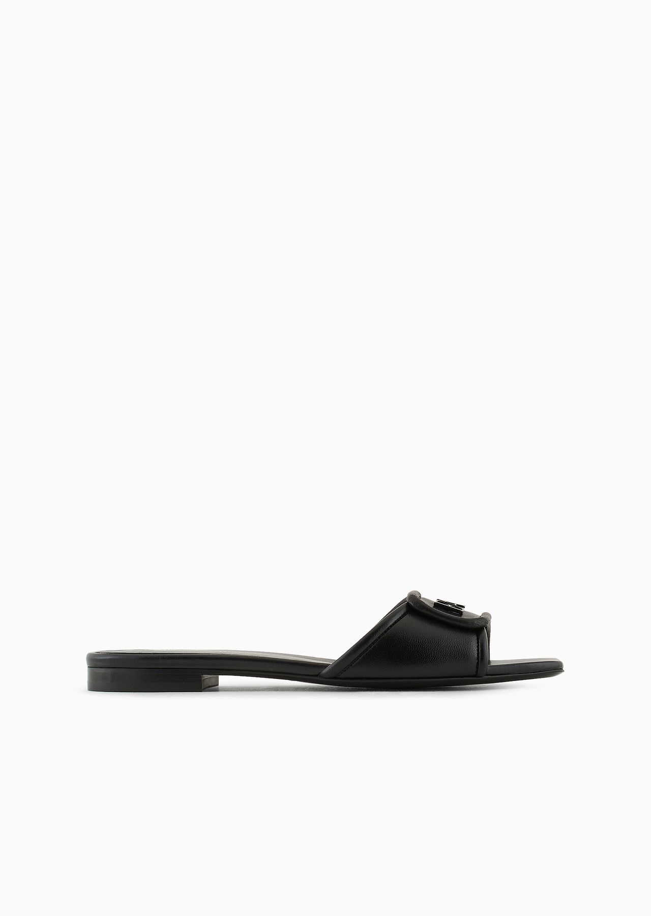 Nappa-leather sandals with EA logo - 1