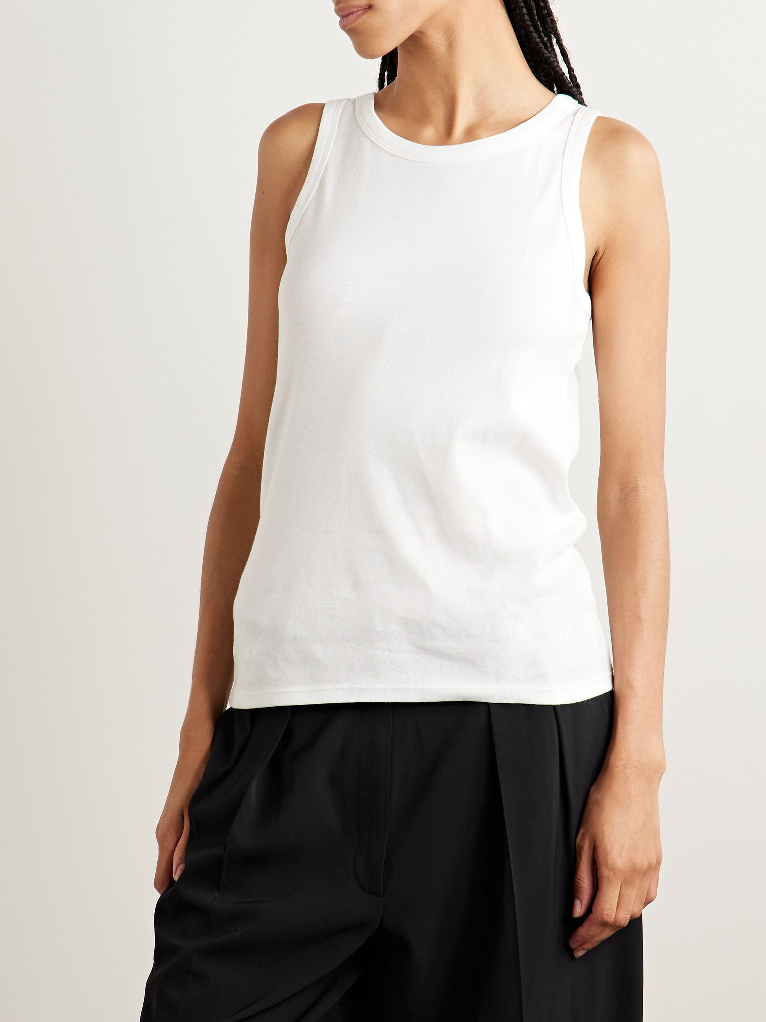 Essentials Frankie organic cotton-jersey tank White - 3
