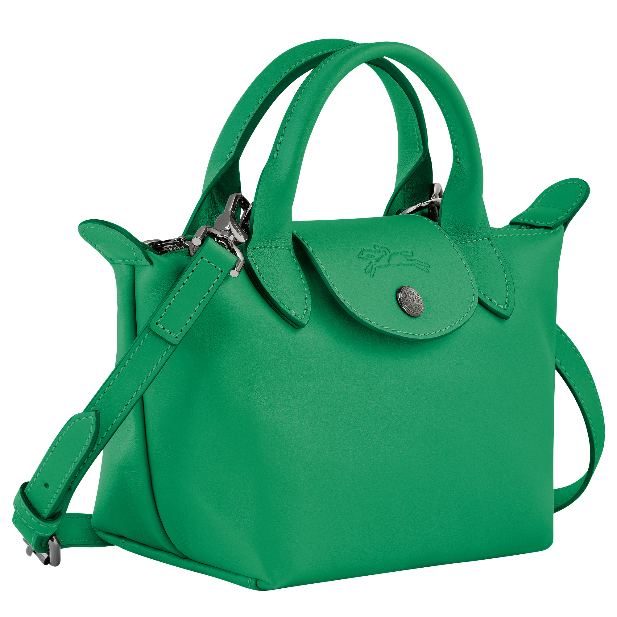 Le Pliage Xtra XS Handbag Green - Leather - 3