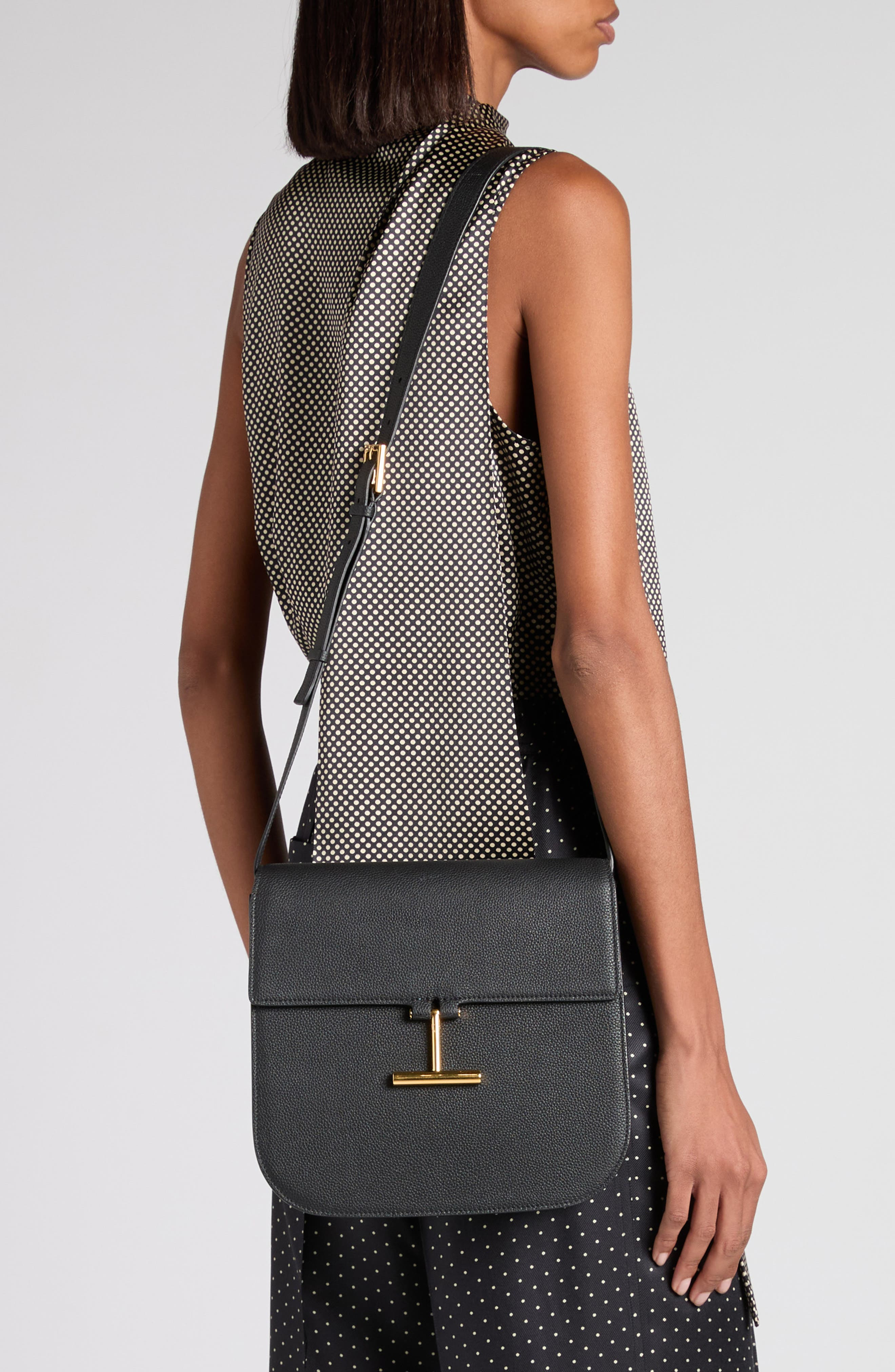 TOM FORD Medium Tara Leather Crossbody Bag in Black at Nordstrom - 2