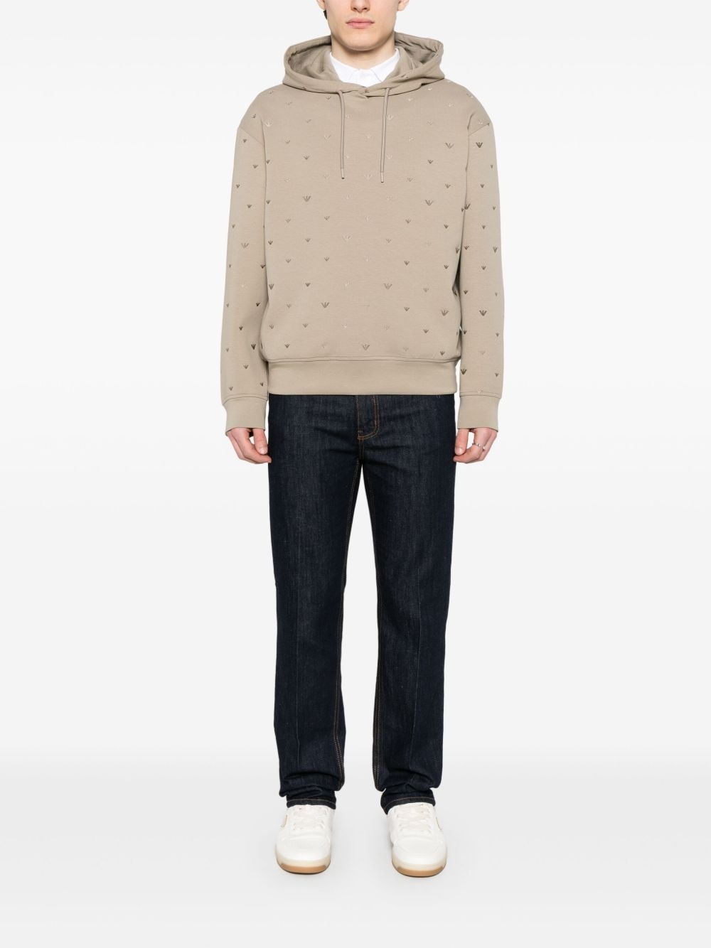 logo-embroidered hoodie - 2