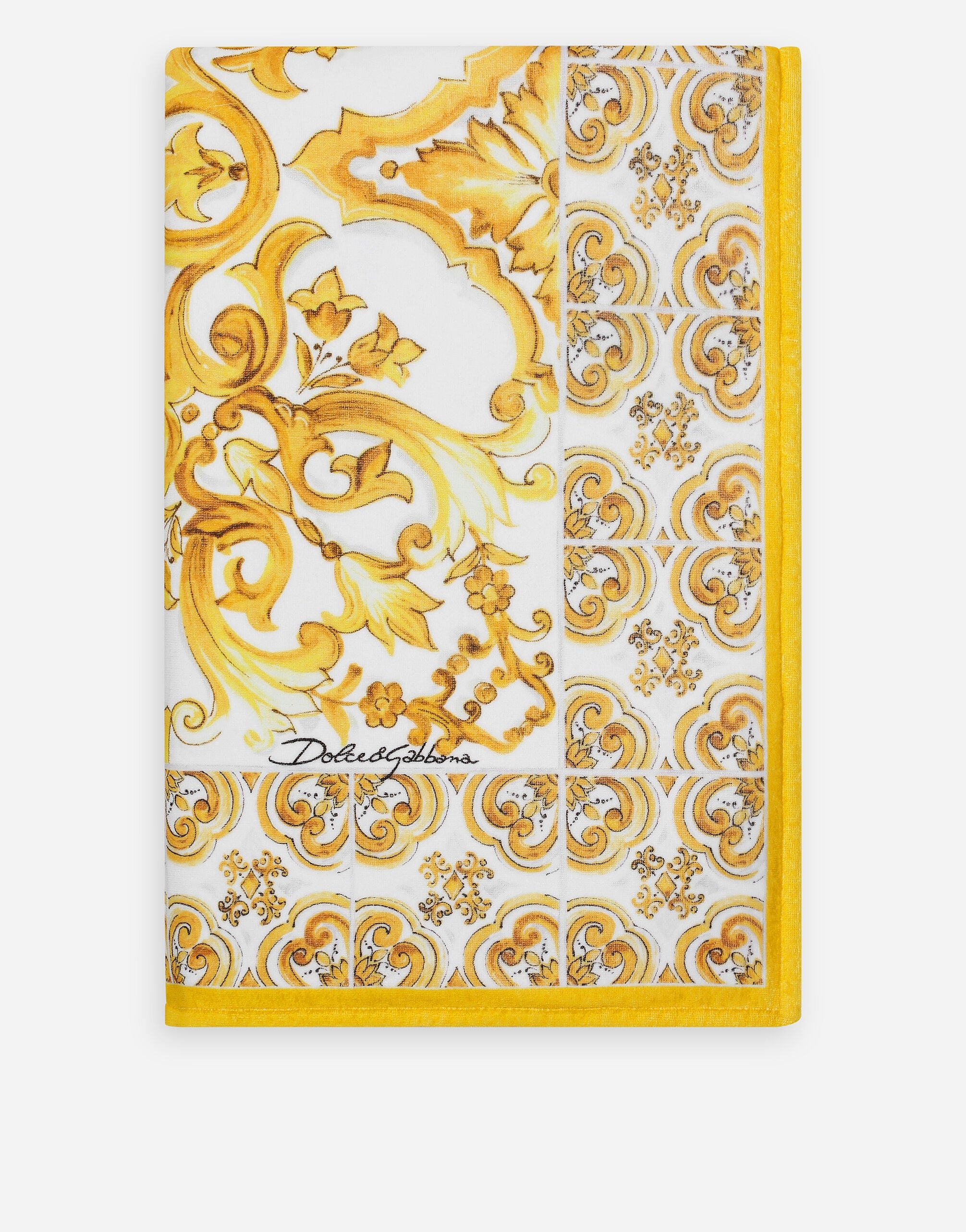 Majolica-print terry beach towel (114x185) - 2