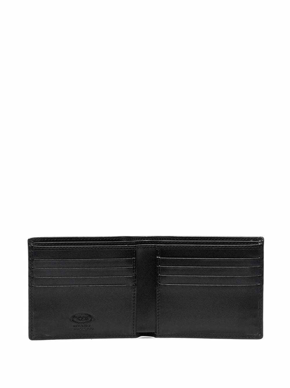 logo-plaque leather wallet - 3