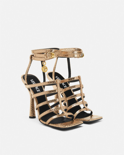 VERSACE Lycia Snake-Effect Cage Sandals 110 mm outlook