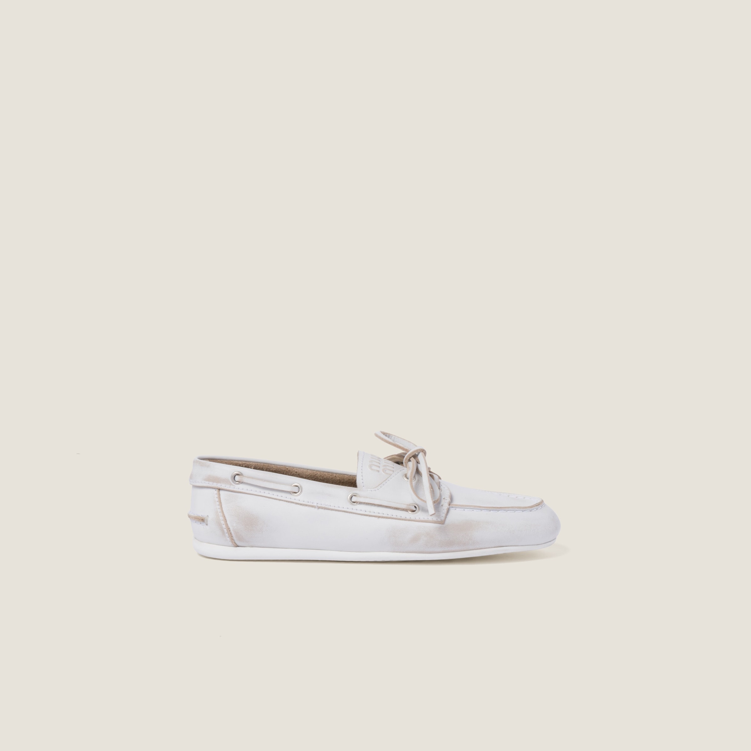 Unlined bleached leather loafers - 2