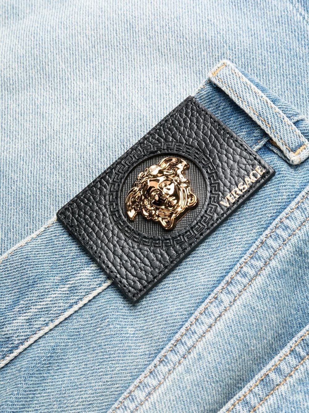 straight-leg cut denim jeans - 5