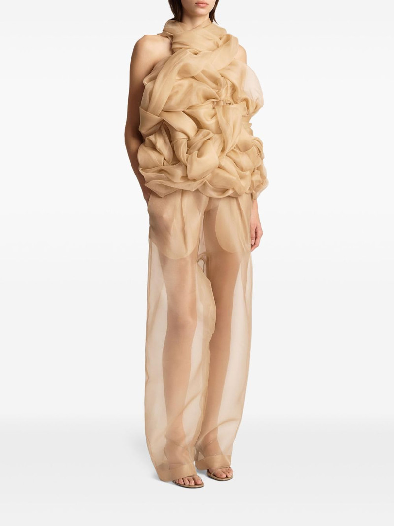 KHAITE Welles ruffled top outlook