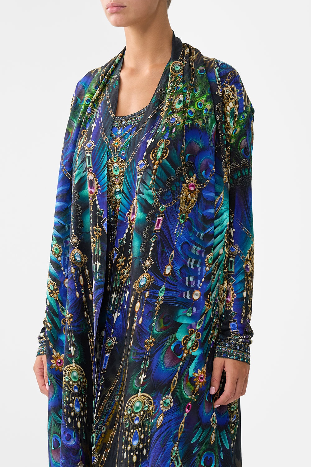 LONG CASUAL JACKET WITH POCKETS - 5