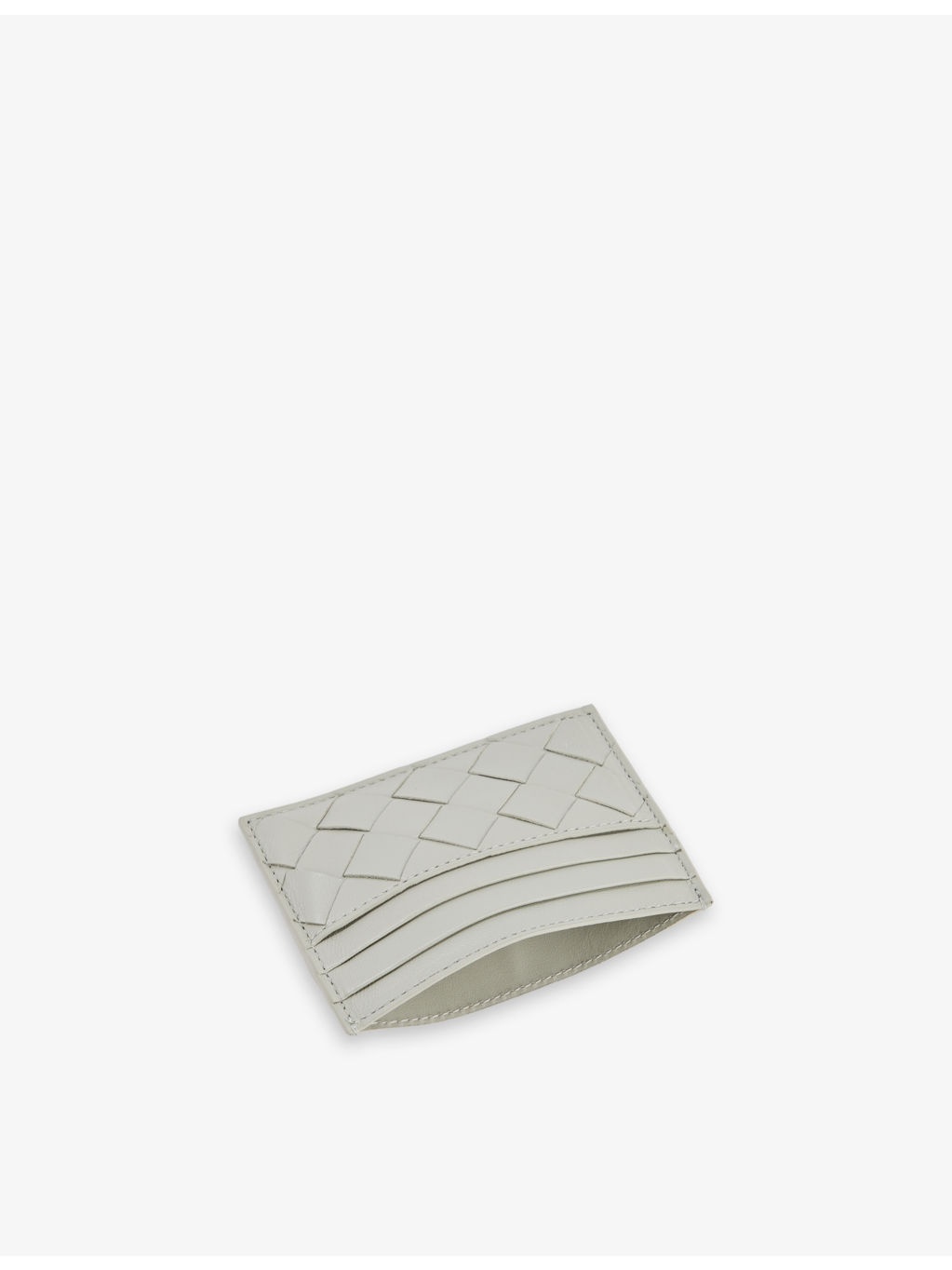 Intrecciato leather card holder - 3