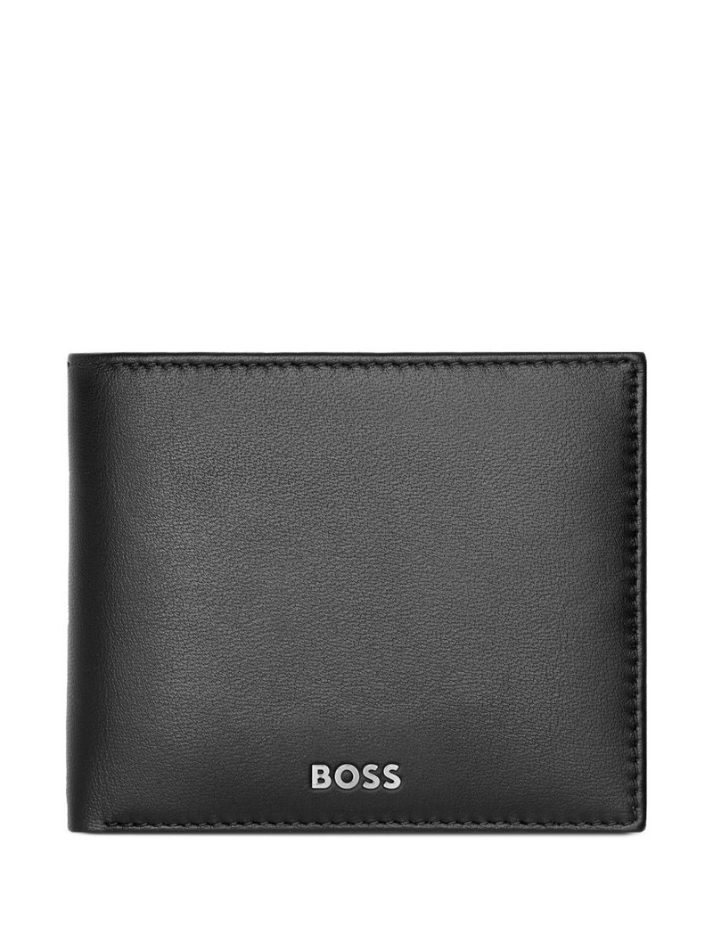 logo-print leather wallet 1