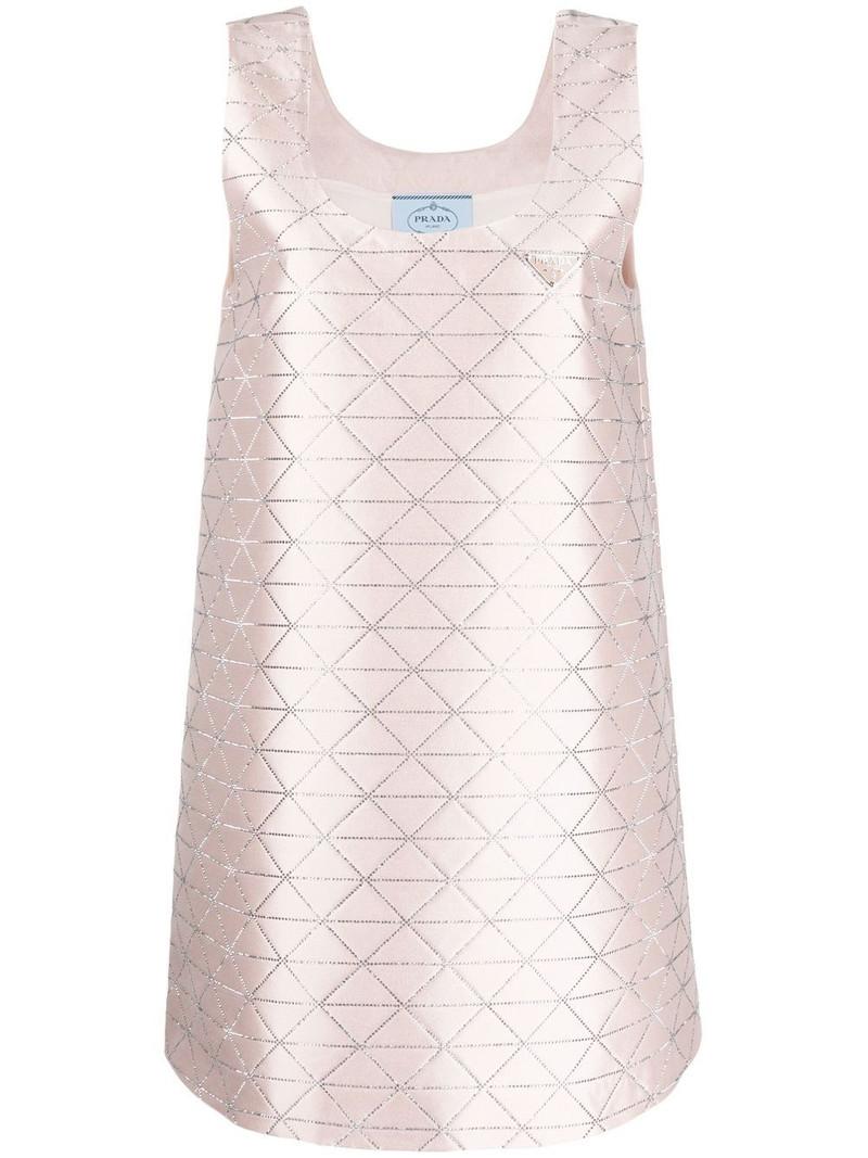 rhinestone triangle pattern dress 1