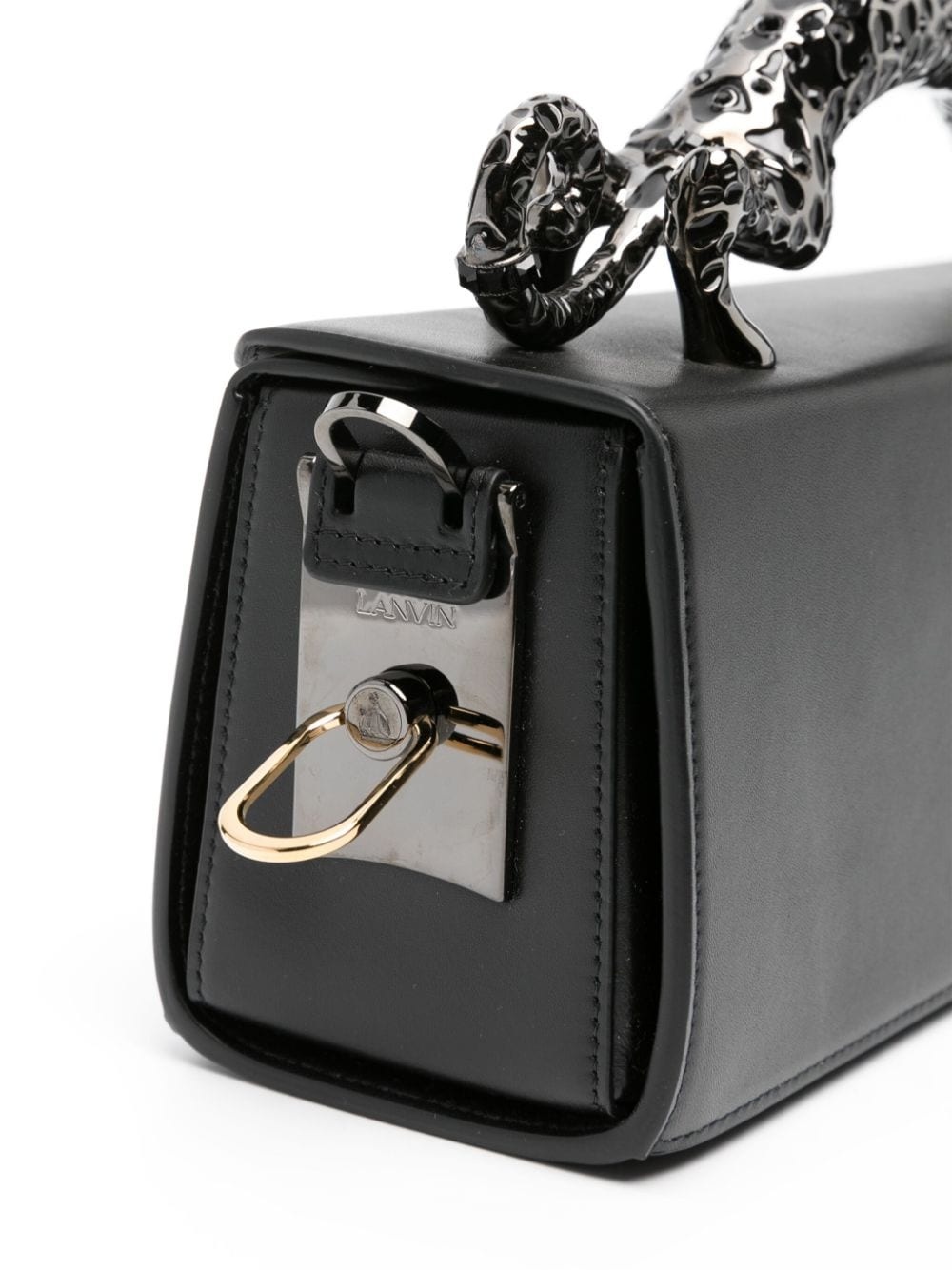 medium Pencil Cat sculpted-handle leather bag - 4
