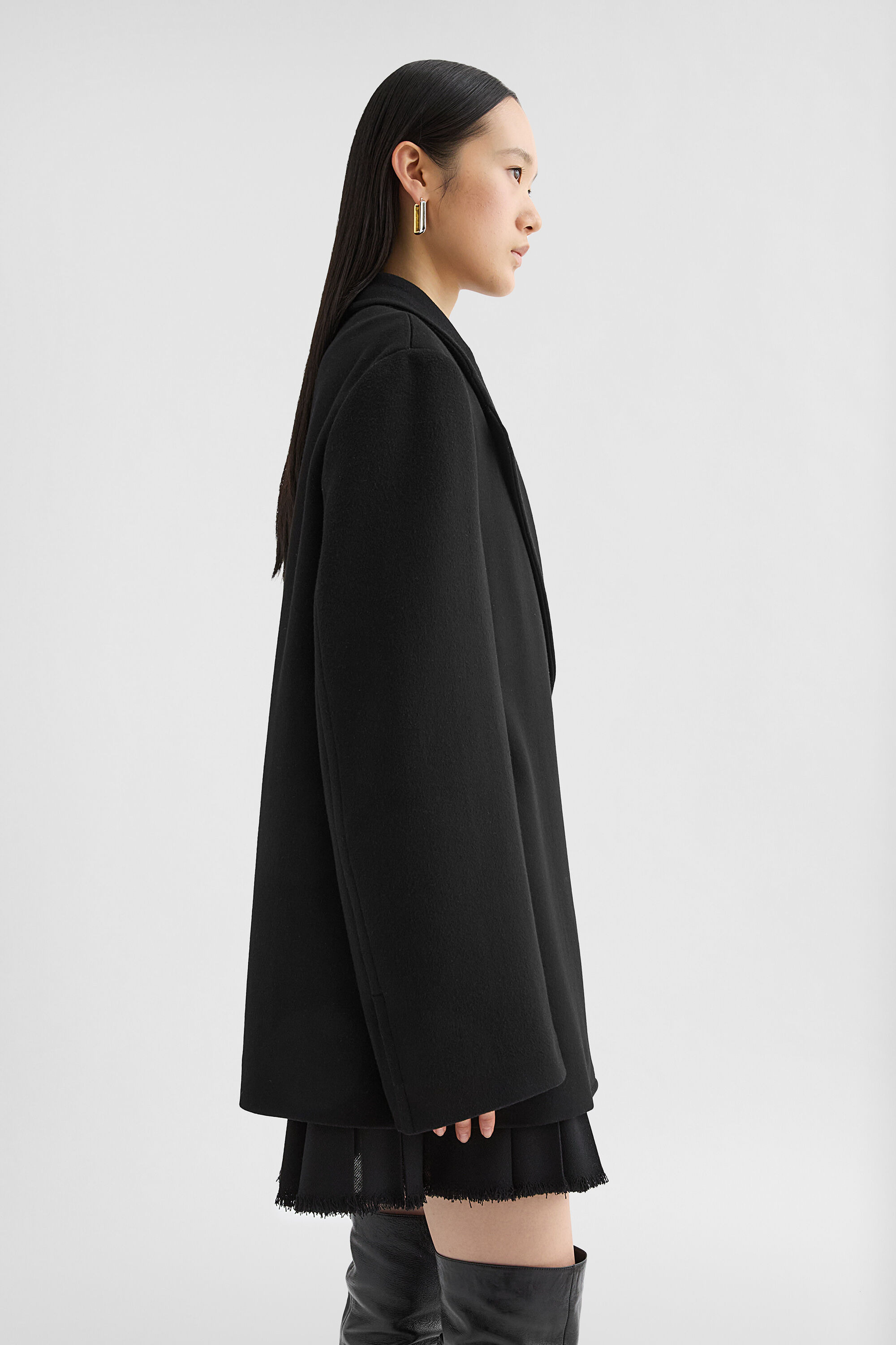 Double Wool Tailored Coat - 6