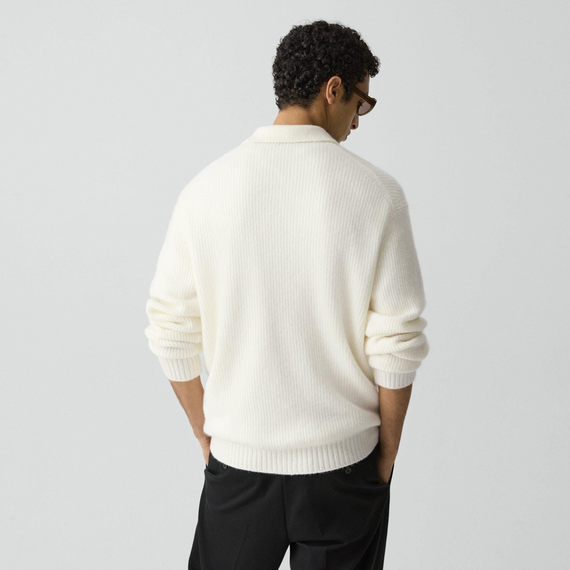 Relaxed Polo Sweater in Astor Wool - 4
