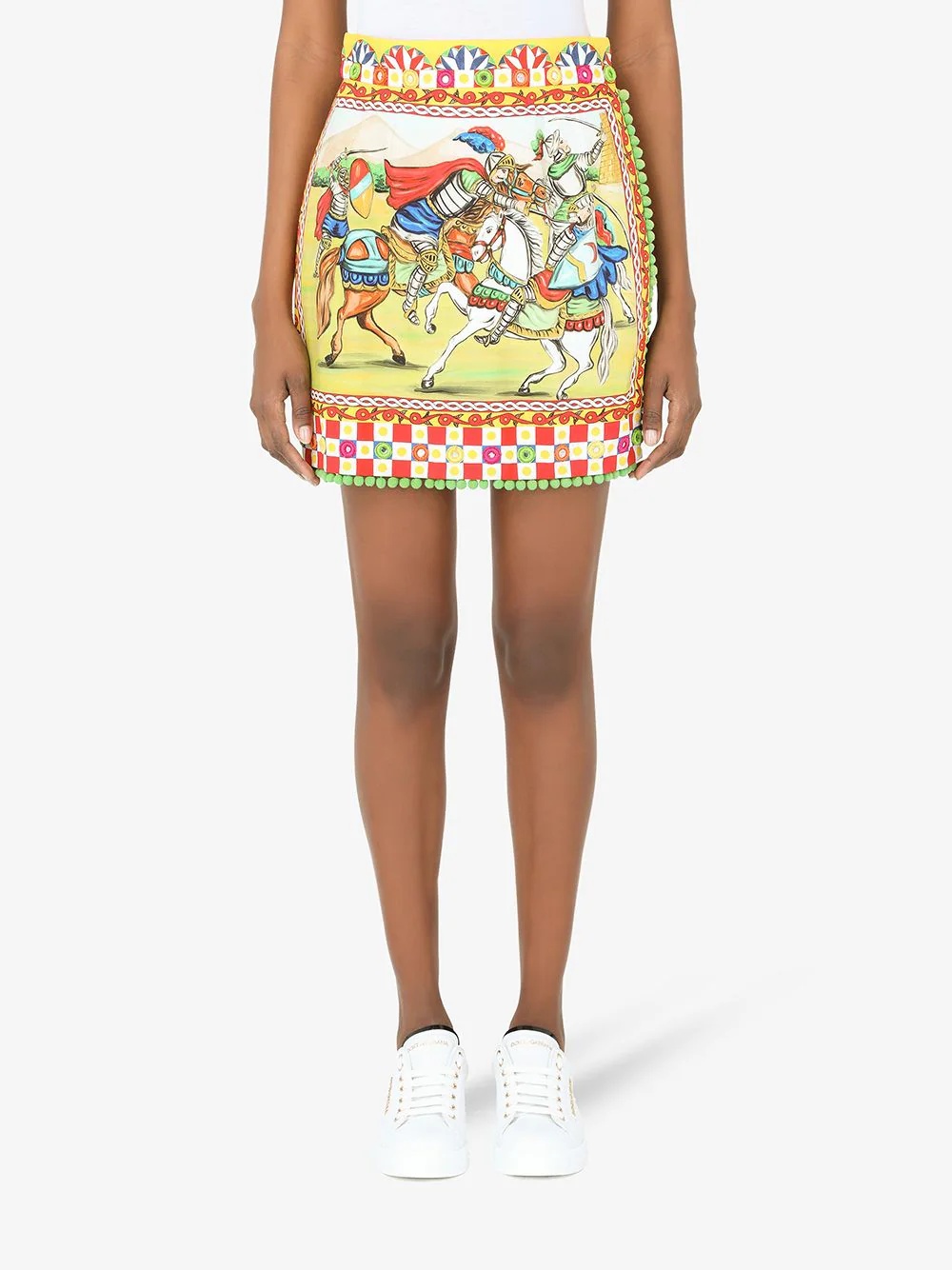 graphic-print high-waisted skirt - 3