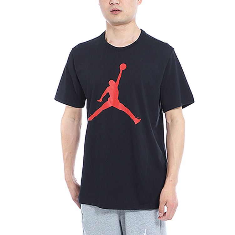 Air Jordan Casual Sports Round Neck Large Logo Short Sleeve Black CD7611-010 - 3