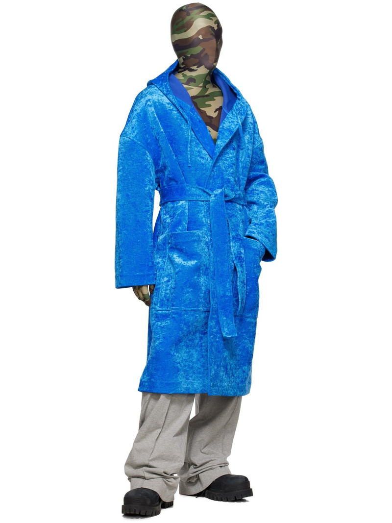 VETEMENTS Blue Bathrobe Coat outlook