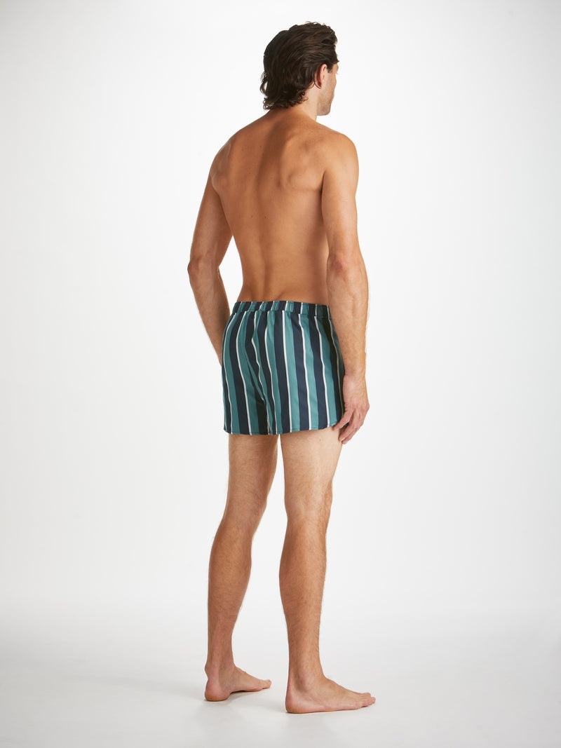 Men's Modern Fit Boxers Royal 221 Cotton Teal 4