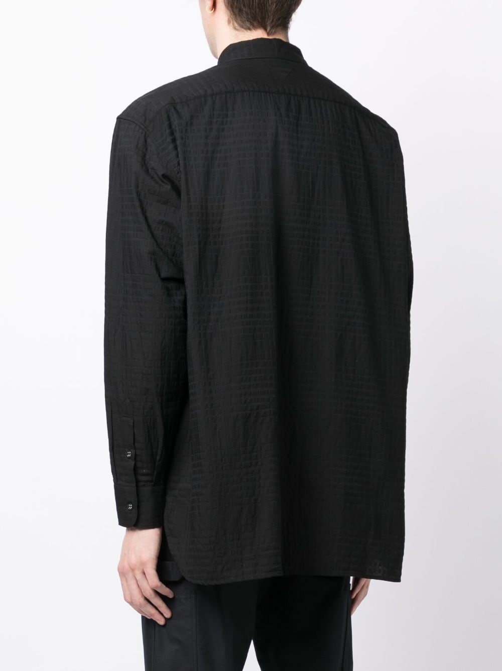 patterned jacquard long-sleeve shirt - 4