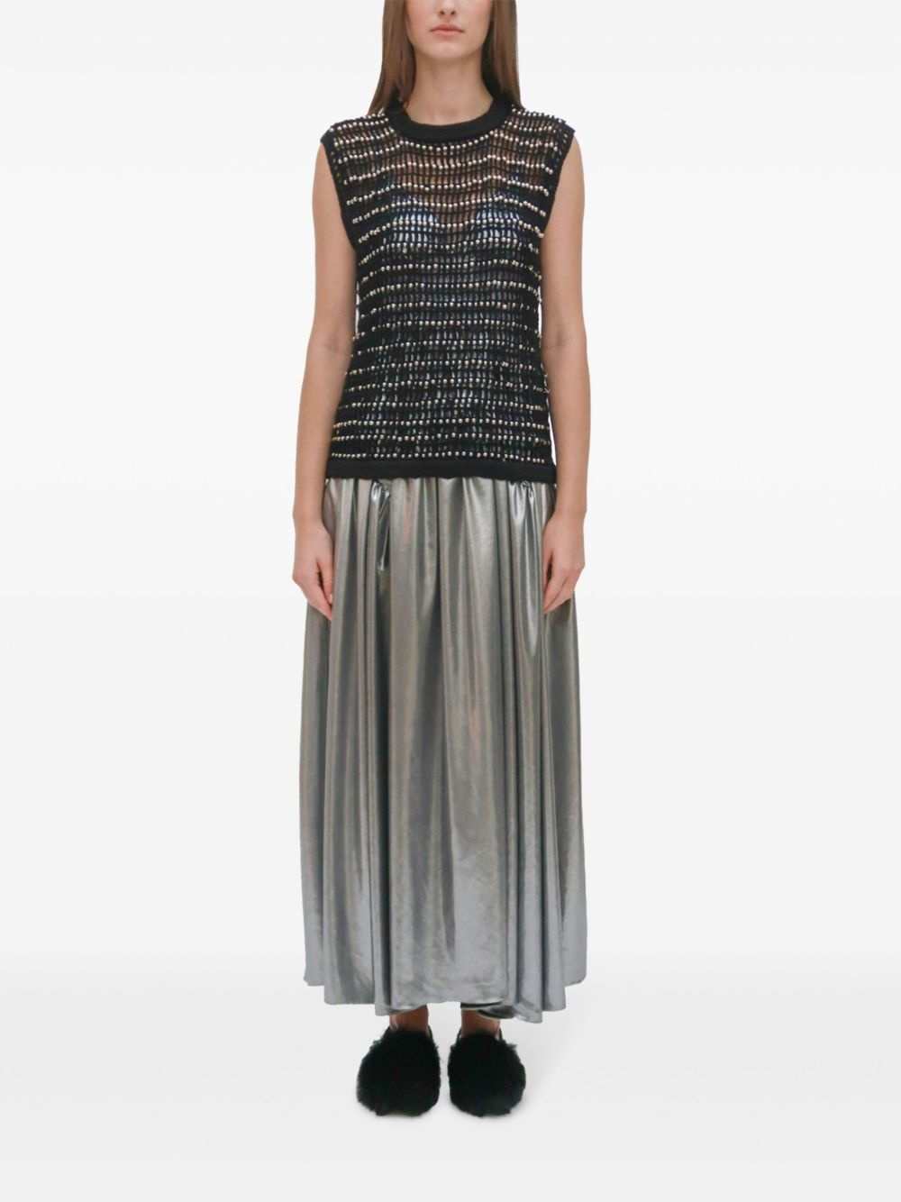 beaded crochet vest - 3