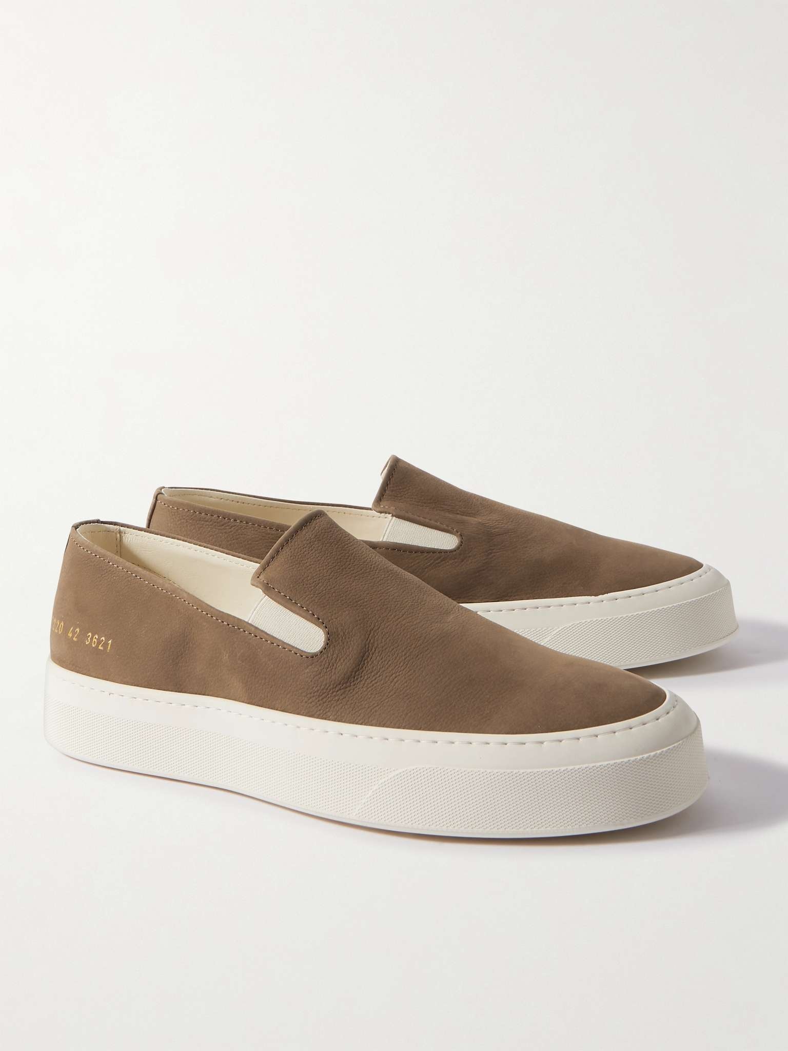 Nubuck Slip-On Sneakers - 4