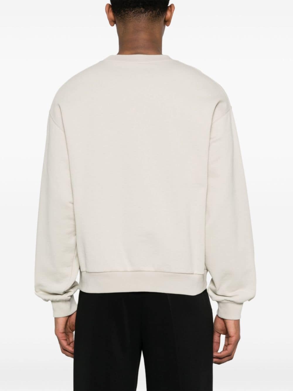 logo-print cotton sweatshirt - 4