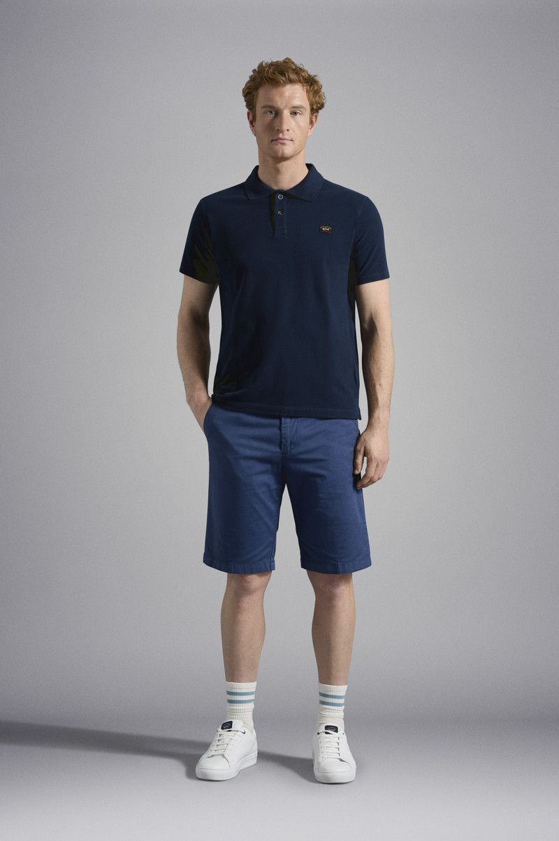 Paul & Shark COTTON PIQUÉ POLO SHIRT WITH ICONIC BADGE outlook