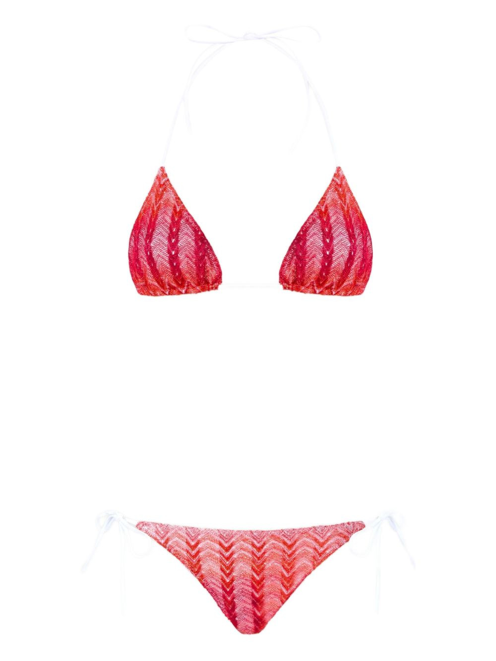 patterned triangle bikini - 1