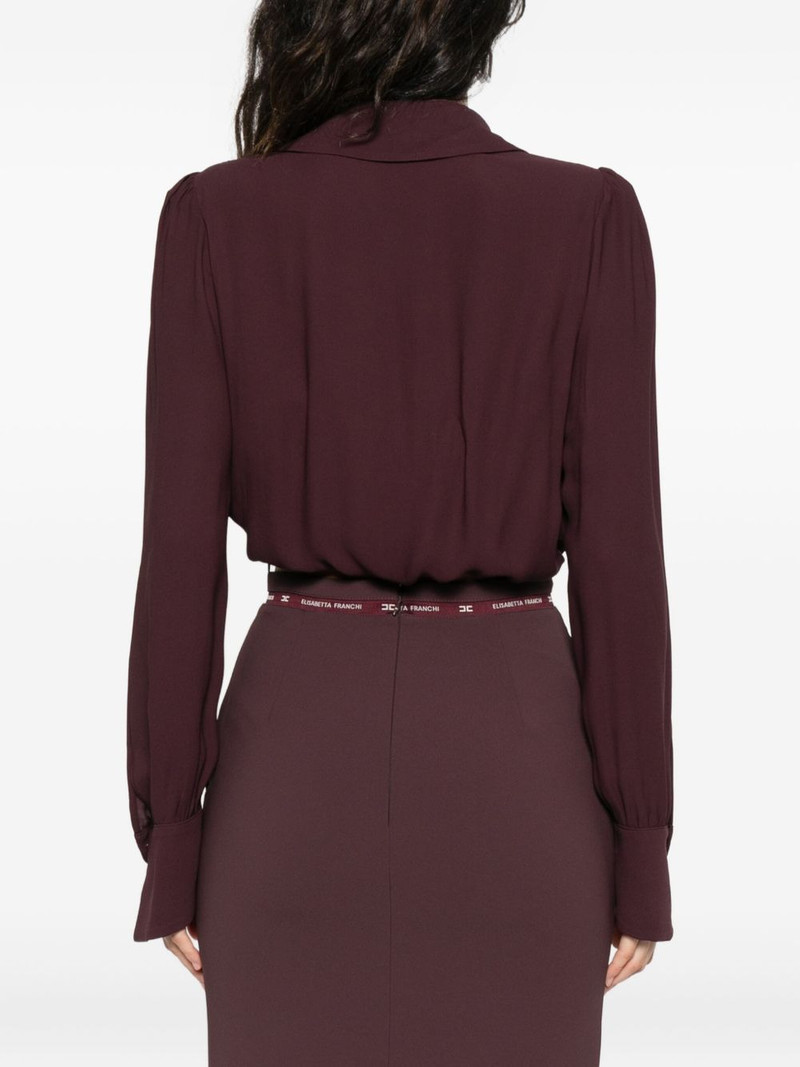 wrap-effect long-sleeve top 4